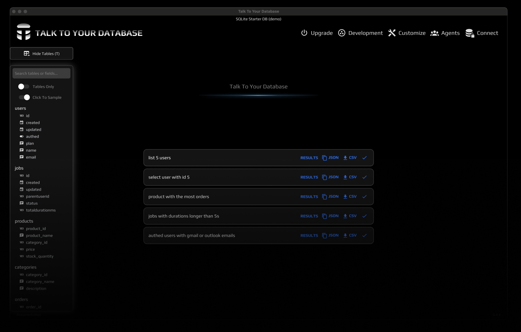 talk to your database hero image